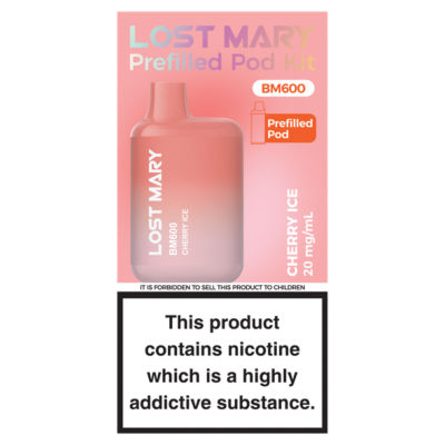 Lost Mary BM600 Cherry Ice Prefilled Pod Kit 20mg/ml