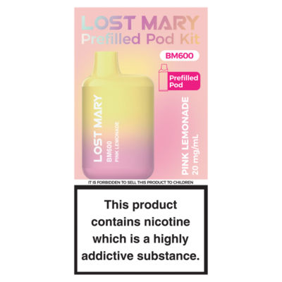 Lost Mary BM600 Refillable Kit Pink Lemonade 20mg/ml 2ml