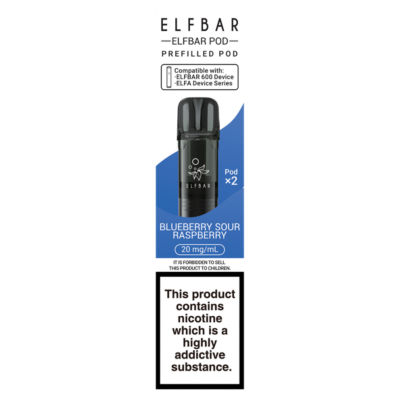 Elf Bar Elf Bar 600 Refillable Pod Blueberry Sour Raspberry 20mg/ml 2 x 2ml