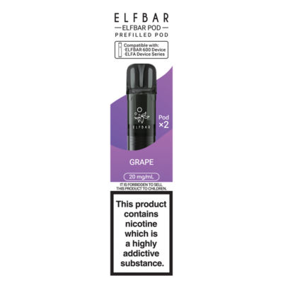Elf Bar 2 Pod Prefilled Pod Grape 20mg/ml
