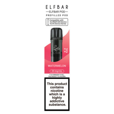 Elf Bar Elf Bar 600 Refillable Pod Watermelon 20mg/ml 2 x 2ml