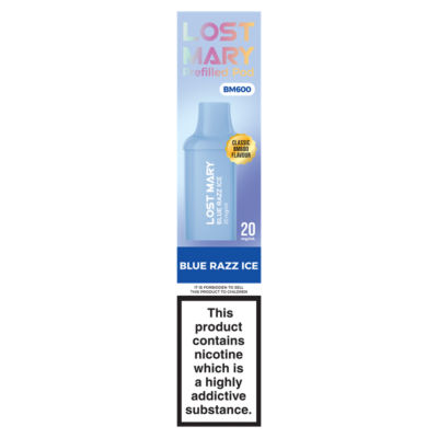 Lost Mary BM600 Refill Pod Blue Razz Ice 20mg/ml 2 x 2ml