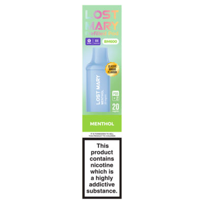 Lost Mary BM600 2 Menthol Prefilled Pod 20mg/ml