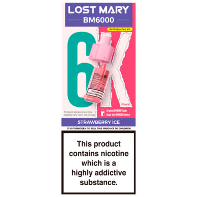 Lost Mary BM6000 Strawberry Ice Refillable Pod Kit 20mg/ml