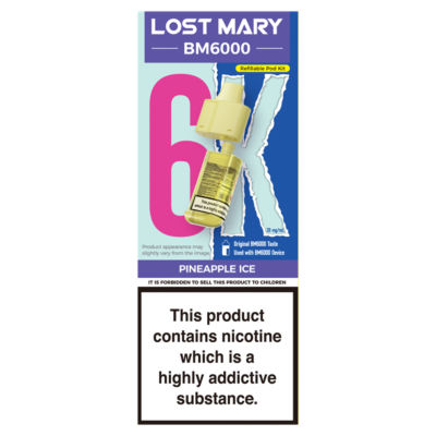 Sainsburys Lost Mary BM6000 Pineapple Ice Refillable Pod Kit 20mg/ml