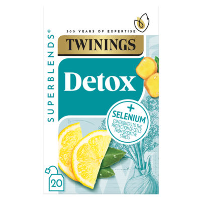 Twinings 20 Superblends Detox Lemon & Ginger with Burdock Root & Fennel 40g