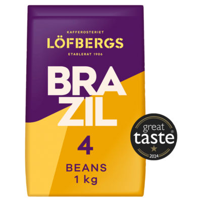 Lofbergs Brazil Single Origin Whole Coffee Beans 1kg