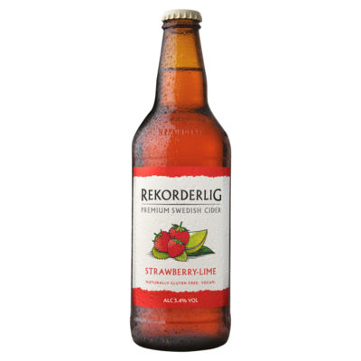 REKORDERLIG Strawberry and Lime Premium Fruit Cider Bottle 500ml