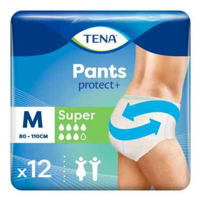 Tena Incontinence Pants Super Size Medium 12 pack
