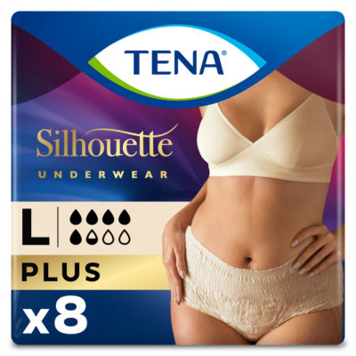 Tena Silhouette Incontinence Pants Cream L 8 Pack