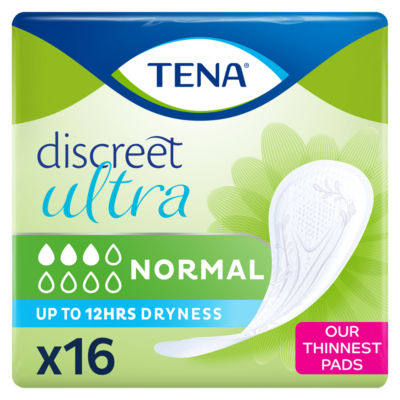 Tena Discreet Ultra Normal Thin Incontinence Pads 16 Pack
