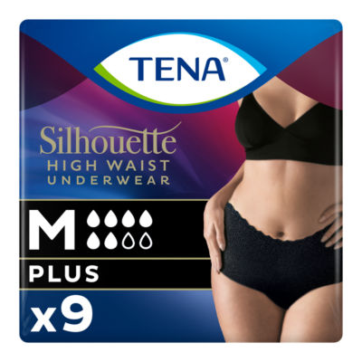 Tena Silhouette Incontinence Pants Black Medium 9 Pack