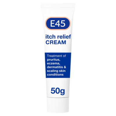 E45 Itch Relief Cream for Itchy, Irritated and Eczema Prone Skin - 50g