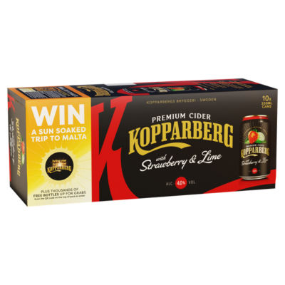 Kopparberg Premium Cider with Strawberry & Lime 10 x 330ml