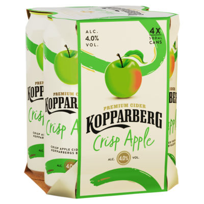 Kopparberg Crisp Apple Premium Cider Cans 4x500ml