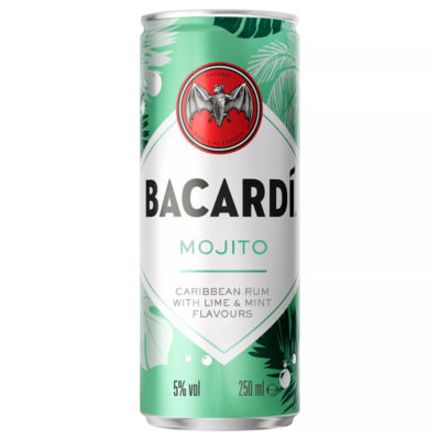 Bacardi BACARDÍ Mojito Premix Rum Cocktail, 25cl