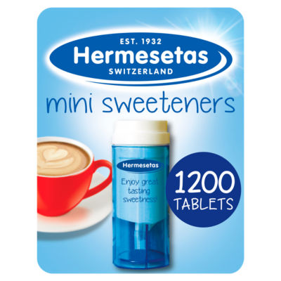 Hermesetas Mini Sweeteners 1200 Tablets - Zero Calorie Sugar Free Table-Top Dispense