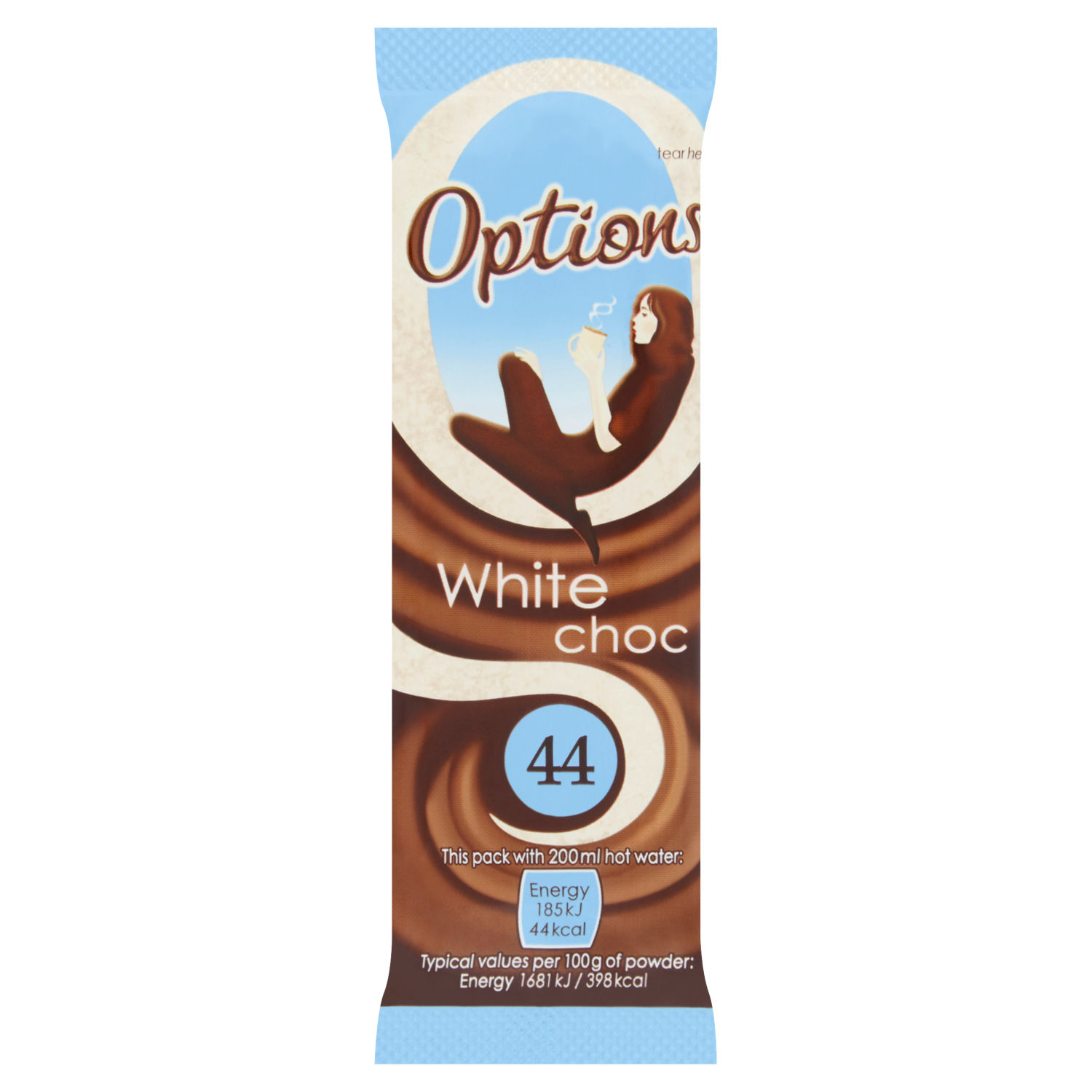 Options White Hot Chocolate Mix 11g Sachet