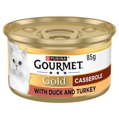 Gourmet Gold Casserole In Gravy Duck And Turkey Wet Cat Food 85G