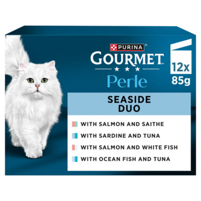 GOURMET Perle Wet Cat Food in Gravy Seaside Duo 12x85g Pouches  - 10137299  - Animed