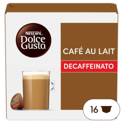 NESCAFE DOLCE GUSTO Café Au Lait Decaff Coffee Pods x16 160g