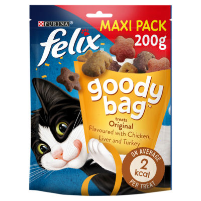 Felix Goody Bag Original Chicken; Liver and Turkey Cat Treats 200g