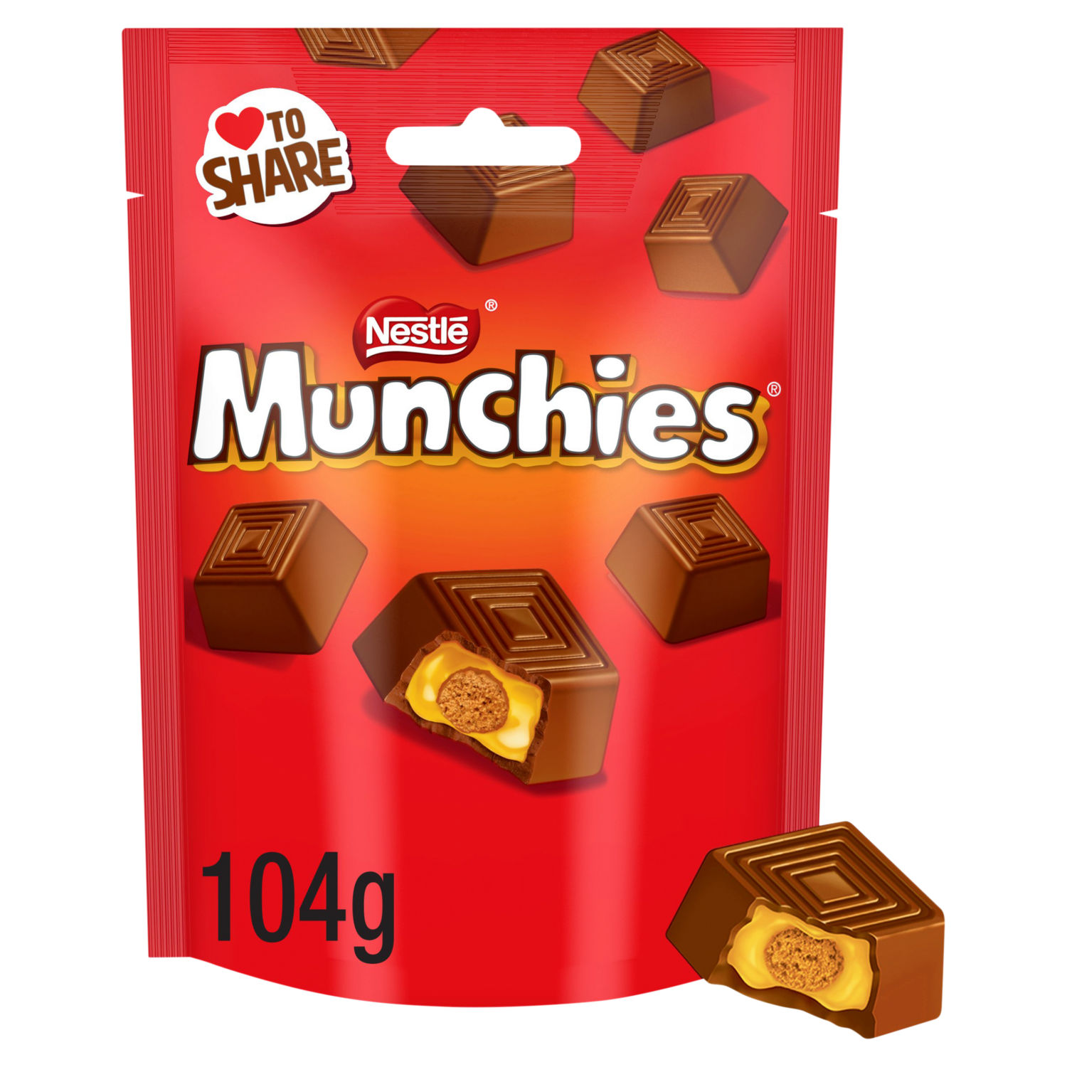 Munchies Milk Chocolate & Caramel Sweets Sharing Bag 104g