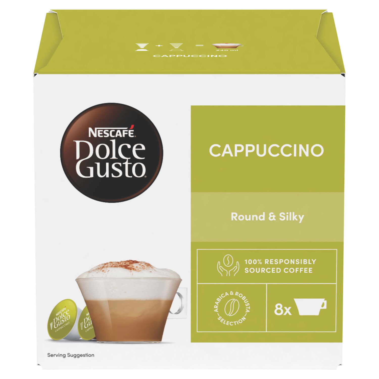 Nescafe Dolce Gusto Cappuccino Coffee Pods x16
