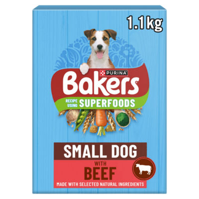 Bakers Small Dog Beef Dry Dog Food 1.1kg