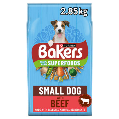 Bakers Superfoods Small Dog Beef Dry Dog Food 2.85Kg