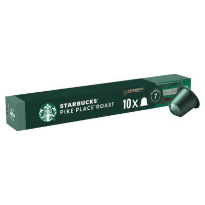 Starbucks By Nespresso STARBUCKS PIKE PLACE Roast by NESPRESSO, Medium Roast Coffee, 53g box of 10