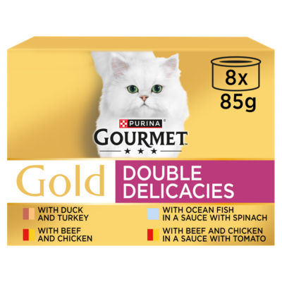 Gourmet Gold Double Delicacies Wet Cat Food 8x85g