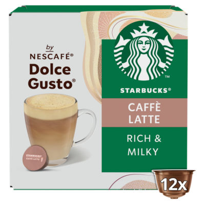Starbucks Caffè Latte by Nescafe Dolce Gusto Coffee Pods x12 121.2g