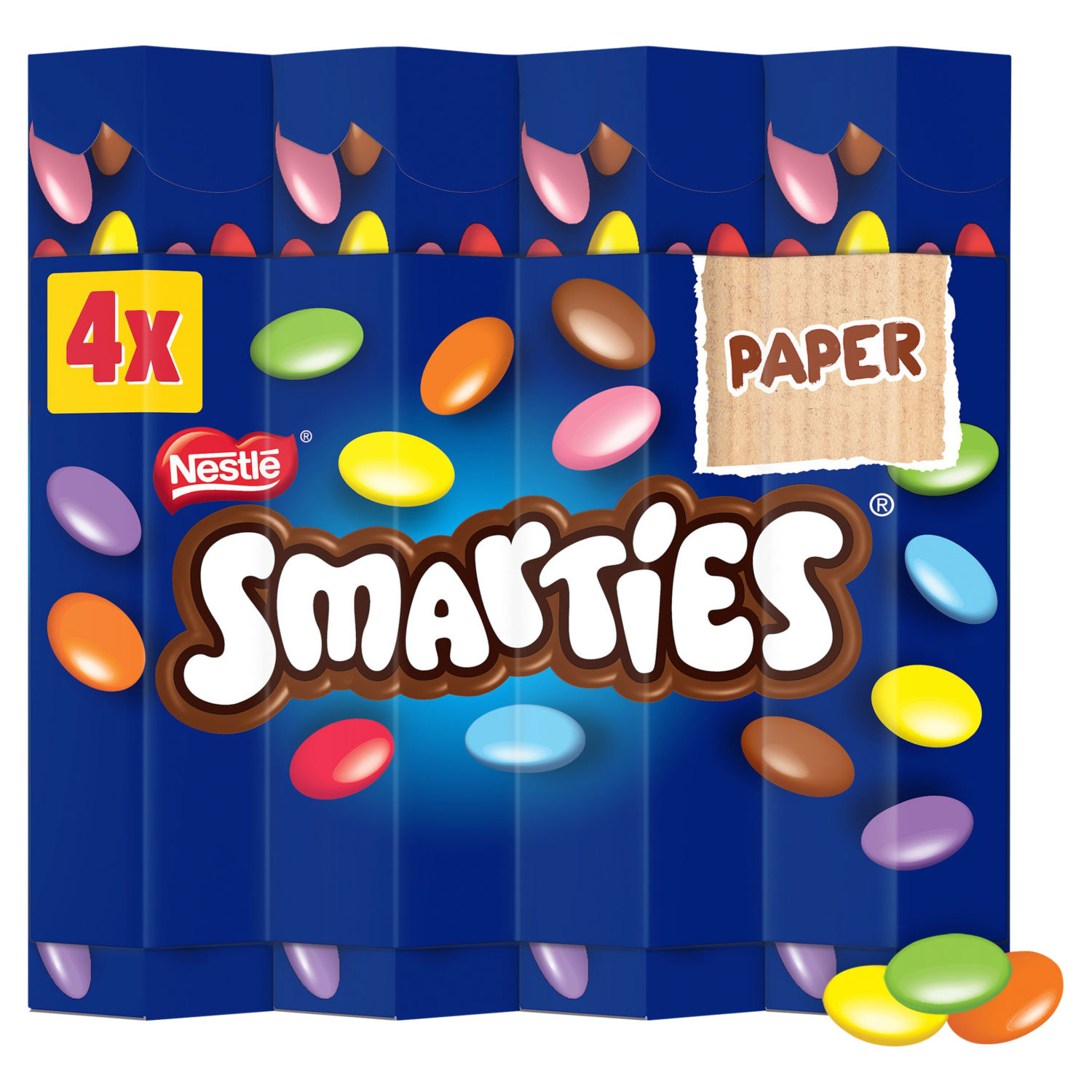 Smarties Milk Chocolate Tube 4 Pack Multipack Sweets 136g