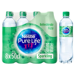 Nestle Pure Life Sparkling Spring Water 8x500ml - ASDA Groceries