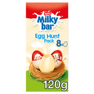 Milkybar White Chocolate Easter Egg Hunt Box 120g