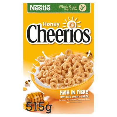Nestlé Cheerios Honey Multigrain Hoop Breakfast Cereal 515g