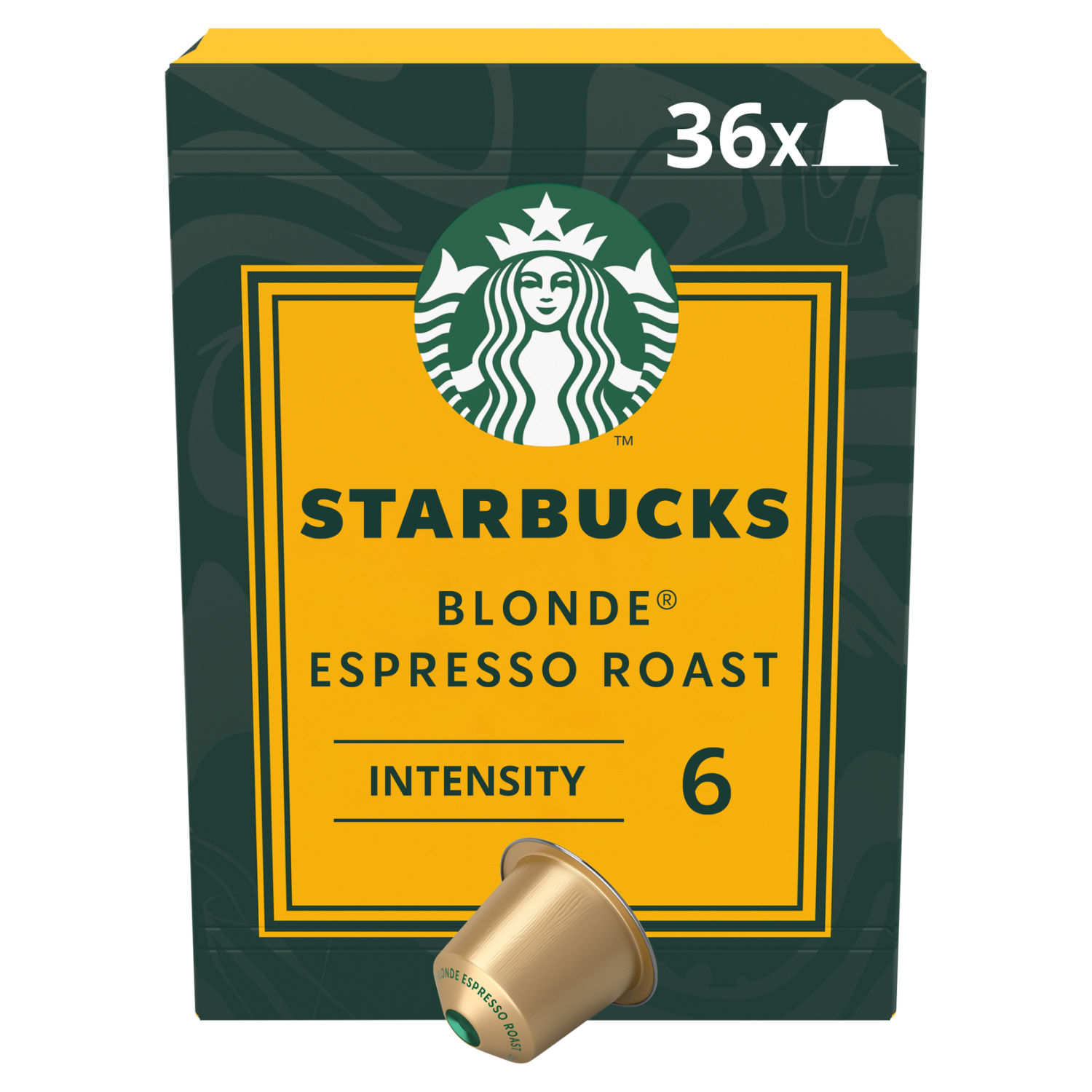 Starbucks Blonde Espresso Roast Coffee Capsules for Nespresso 188g Box of 36