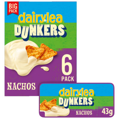 Dairylea Dunkers Nachos Cheese Snack 6 pack Multipack (6 x 43g) 258 g