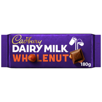 Cadbury Dairy Milk Wholenut Chocolate Bar 180 g