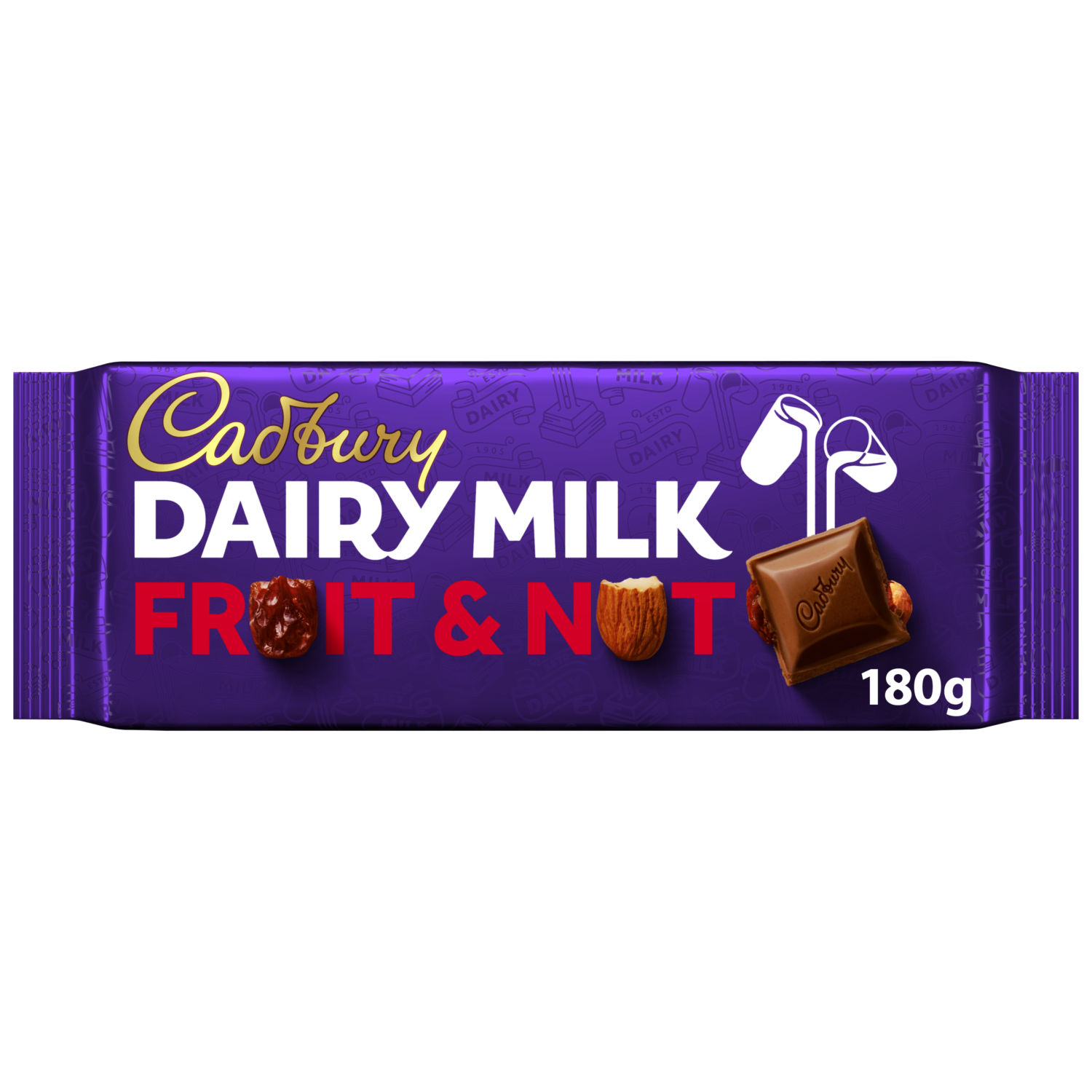 Cadbury Dairy Milk Fruit and Nut Milk Chocolate Bar 180g