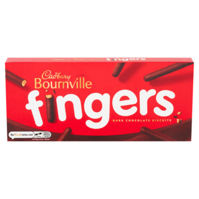 Cadbury Bournville Fingers Dark Chocolate Covered Biscuits 114g