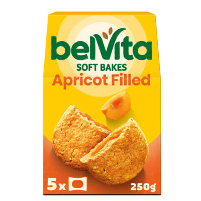 Belvita Soft Bakes Apricot Filled Cereal Snack Bars Multipack 250g (5 x 50g)