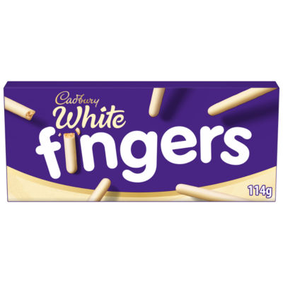 Cadbury white chocolate fingers biscuits
