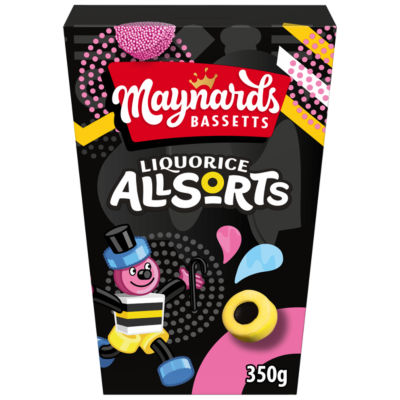 Maynards Liquorice Allsorts Sweets Carton 350G