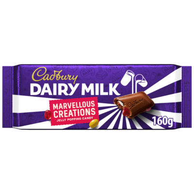 Cadbury marvellous creations jelly pop candy chocolate bar