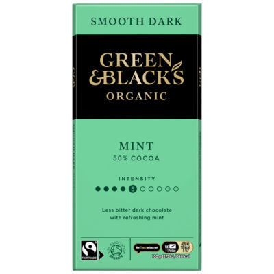 GREEN & BLACKS Green & Black's Smooth Mint 50% Chocolate Bar 90g