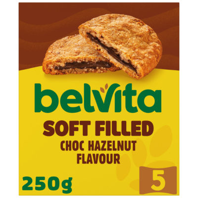 Belvita Soft Bakes Chocolate Hazelnut Flavour Cereal Snack Bars Multipack 250G (5 X 50G)