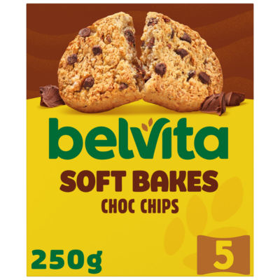 Belvita Soft Bakes Chocolate Chip Cereal Snack Bars Multipack 250G (5 X 50G)
