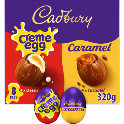 Cadbury Creme Egg and Caramel Mixed Multipack 8pack 320g